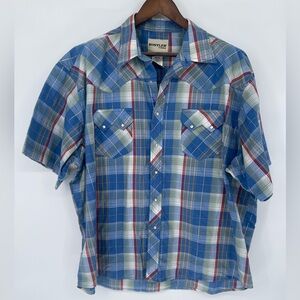 Rustler Multicolor Plaid Button Down Shirt